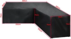 BOTC Tuinbank Beschermhoes - Beschermhoes Voor Hoekbank - Premium Tuinbank Beschermhoes - L-vorm - 300/98 X 300/98 X 70cm - Zwart 11 BOTC Tuinbank Beschermhoes - Beschermhoes Voor Hoekbank - Premium Tuinbank Beschermhoes - L-vorm - 300/98 X 300/98 X 70cm - Zwart -Fijne Tuinmeubelwinkel 1200x655