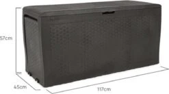 Keter Samoa Opbergbox - 270 L - 117x45x57 Cm - Grafiet 20 Keter Samoa Opbergbox - 270 L - 117x45x57 Cm - Grafiet -Fijne Tuinmeubelwinkel 1200x667