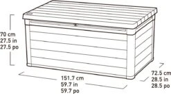 Keter Denali Opbergbox - 570L - 151,7x72,5x70cm - Grijs 20 Keter Denali Opbergbox - 570L - 151,7x72,5x70cm - Grijs -Fijne Tuinmeubelwinkel 1200x668