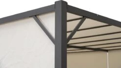 MaxxGarden Pergola - Partytent - Tuinpaviljoen Met één Gesloten Zijkant - 3x3x2,3 M - Cream -Fijne Tuinmeubelwinkel 1200x674 1
