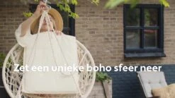 Vita5 Macramé Hangstoel - Voor Binnen En Buiten - Zonder Standaard - Incl. Kussen, Boekenvak En Beschermhoes - Tot 150kg - Zwart 23 Vita5 Macramé Hangstoel - Voor Binnen En Buiten - Zonder Standaard - Incl. Kussen, Boekenvak En Beschermhoes - Tot 150kg - Zwart -Fijne Tuinmeubelwinkel 1200x675 7