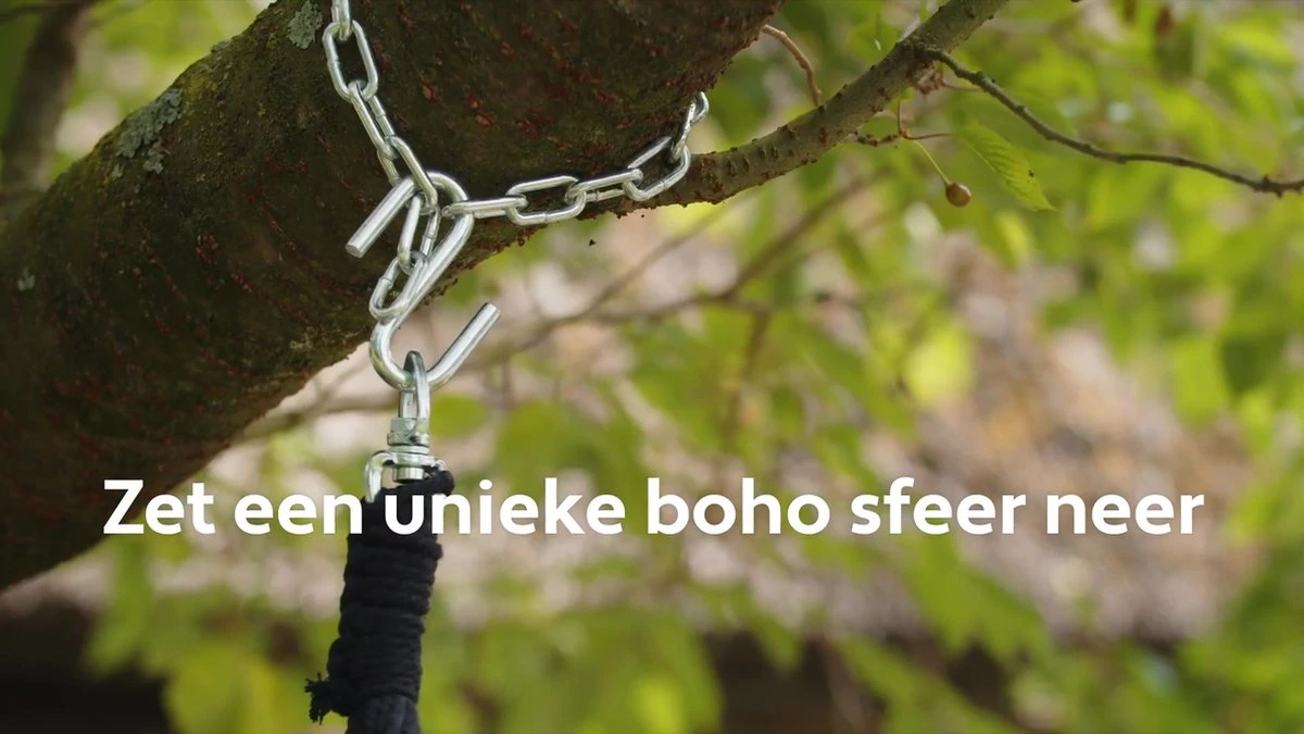 Vita5 XXL Hangstoel | Binnen&Buiten Hangnest | Incl. 2 Kussens En Boekenvak | Volwassenen&Kinderen | Hangmatstoel Tot 225kg | Grijs 12 Vita5 XXL Hangstoel | Binnen&Buiten Hangnest | Incl. 2 Kussens En Boekenvak | Volwassenen&Kinderen | Hangmatstoel Tot 225kg | Grijs - Afbeelding 12