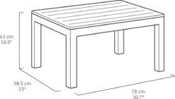 Keter Marie Hoek Loungeset Met Orlando Tafel - 6 Personen - Antraciet -Fijne Tuinmeubelwinkel 1200x678 1