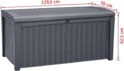 Keter - Borneo Opbergbox - 416 Liter - 129.5 X 62.5 X 70 Cm - Antraciet 21 Keter - Borneo Opbergbox - 416 Liter - 129.5 X 62.5 X 70 Cm - Antraciet -Fijne Tuinmeubelwinkel 1200x689 1