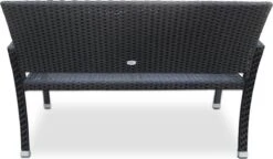 Casaria Polyrattan Tuinbank – 2 Zits UV-bestendig - Zwart 11 Casaria Polyrattan Tuinbank – 2 Zits UV-bestendig - Zwart -Fijne Tuinmeubelwinkel 1200x700