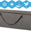 Opbergtas Voor Tuinmeubelkussens - 200 X 75 X 60 Cm (4 – 6 Lounge- Tuinkussens) - Grijs / Antraciet