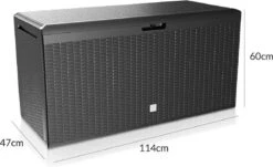 Prosperplast Opbergbox Met Deksel – Waterdicht Wielen 290 L -Antraciet 11 Prosperplast Opbergbox Met Deksel – Waterdicht Wielen 290 L -Antraciet -Fijne Tuinmeubelwinkel 1200x732 1