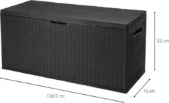 Verrijdbare Tuinkussen Opbergbox - Rattan Look - Zwart - 350 Liter 15 Verrijdbare Tuinkussen Opbergbox - Rattan Look - Zwart - 350 Liter -Fijne Tuinmeubelwinkel 1200x733 3