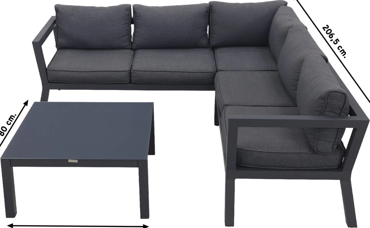 Garden Impressions Colorado Loungeset - Aluminium - Zwart 20 Garden Impressions Colorado Loungeset - Aluminium - Zwart - Afbeelding 20