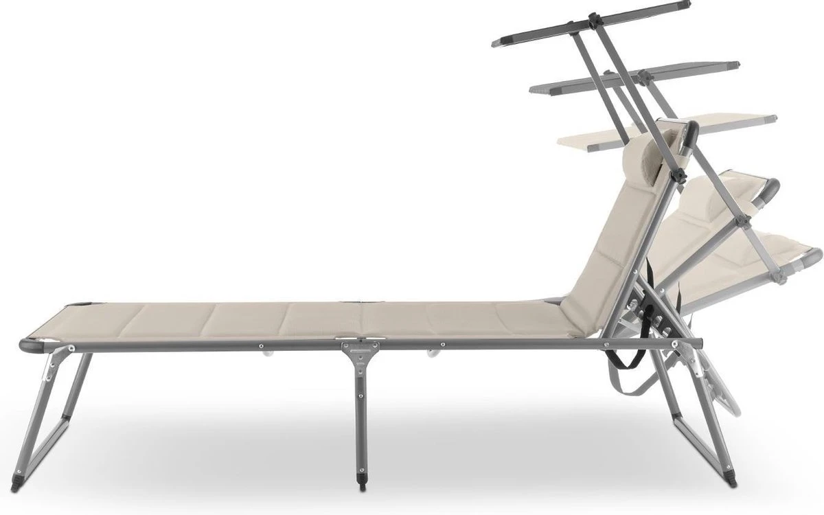 Blumfeldt Amalfi Ligstoel Tuin , Ligbed 70x37x200cm , Schuimrubberbekleding En Hoofdkussen , Rugleuning Verstelbaar Op 5 Standen , Zonnekap Voor Zonnebaden Zonder Verblind Te Worden 5 Blumfeldt Amalfi Ligstoel Tuin , Ligbed 70x37x200cm , Schuimrubberbekleding En Hoofdkussen , Rugleuning Verstelbaar Op 5 Standen , Zonnekap Voor Zonnebaden Zonder Verblind Te Worden - Afbeelding 5