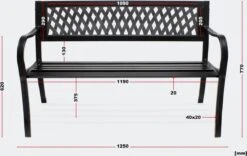 Tuinbank - Marijke -Tuinbankje - Tuinbank Metaal - Tuinbank Hout - Weersbestendig - 126 X 53 X 77 Cm 10 Tuinbank - Marijke -Tuinbankje - Tuinbank Metaal - Tuinbank Hout - Weersbestendig - 126 X 53 X 77 Cm -Fijne Tuinmeubelwinkel 1200x759 1