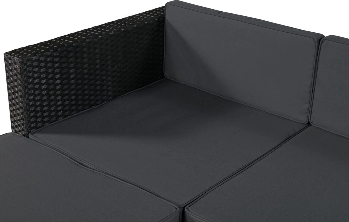 Polyrotan Loungeset Punta Cana L - Zwart 14 Polyrotan Loungeset Punta Cana L - Zwart - Afbeelding 14