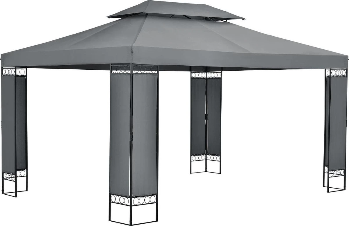 Paviljoen / Partytent - 3 X 4 Meter - Antraciet 1 Paviljoen / Partytent - 3 X 4 Meter - Antraciet