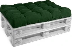 Beautissu Style – Palletkussen Set – 1x Zitkussen 120x80 Cm & 1x Rugkussen 120x40 Cm – Donker Groen -Fijne Tuinmeubelwinkel 1200x787 2