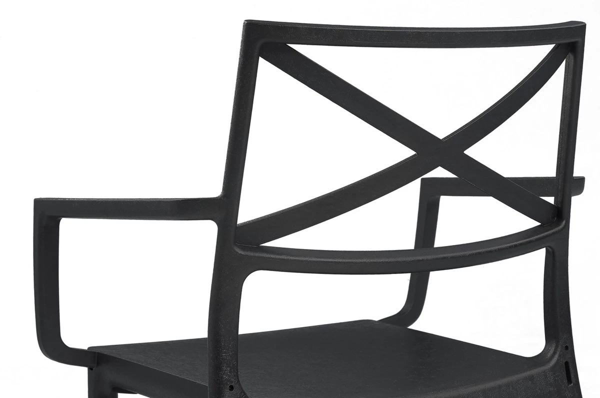 Keter Metalix Tuinstoelen - 4 Stuks - 53,3x60,2x81,3 Cm - Zwart 4 Keter Metalix Tuinstoelen - 4 Stuks - 53,3x60,2x81,3 Cm - Zwart - Afbeelding 4