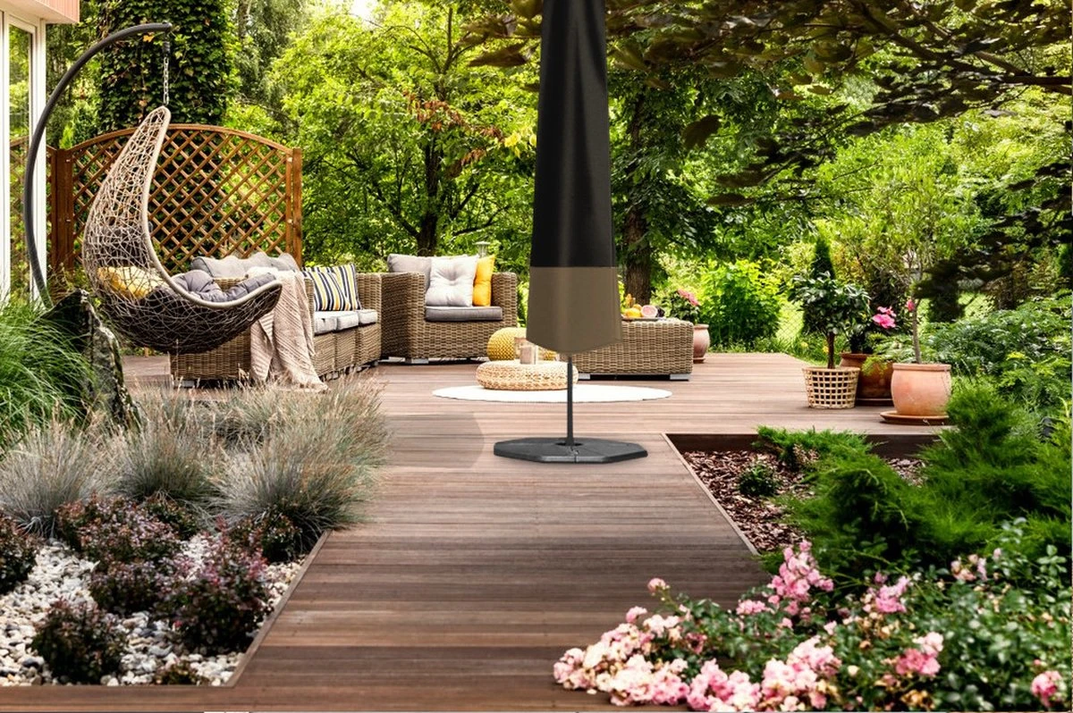 Vannons - Parasolhoes - Parasolhoes Staande Parasol - Max. 3.5 Meter - Zwart/Bruin 5 Vannons - Parasolhoes - Parasolhoes Staande Parasol - Max. 3.5 Meter - Zwart/Bruin - Afbeelding 5