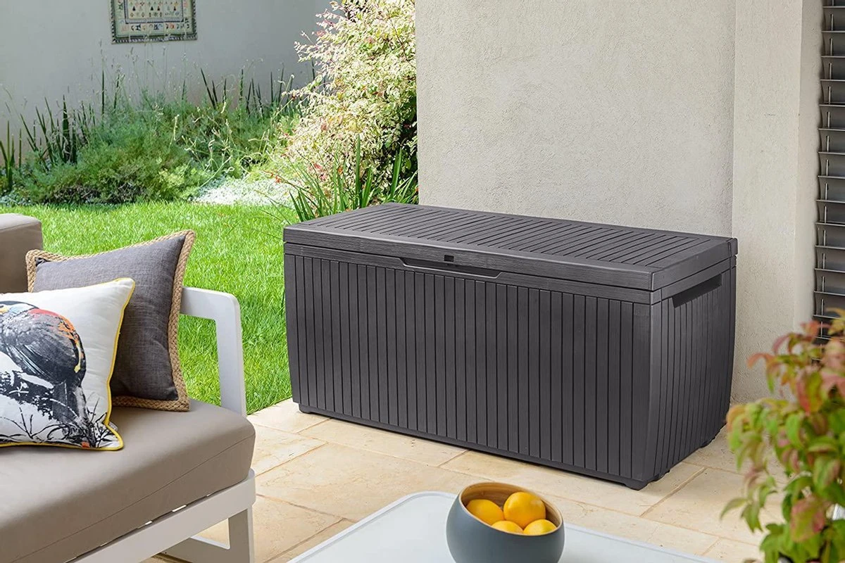 Opbergbox Tuin - Kussenbox Waterdicht - Bruin - Zitbox Kussenbox Voor Buiten - Voor Tuinmeubelen - Tuinkussens - Opberg Tuin - Kussenboxen - XL - Groot - 305 Liter 7 Opbergbox Tuin - Kussenbox Waterdicht - Bruin - Zitbox Kussenbox Voor Buiten - Voor Tuinmeubelen - Tuinkussens - Opberg Tuin - Kussenboxen - XL - Groot - 305 Liter - Afbeelding 7