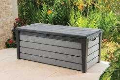 Keter Brushwood Opbergbox - Kussenbox - 455L - 145x69,7x60,3cm - Grafiet -Fijne Tuinmeubelwinkel 1200x800 169