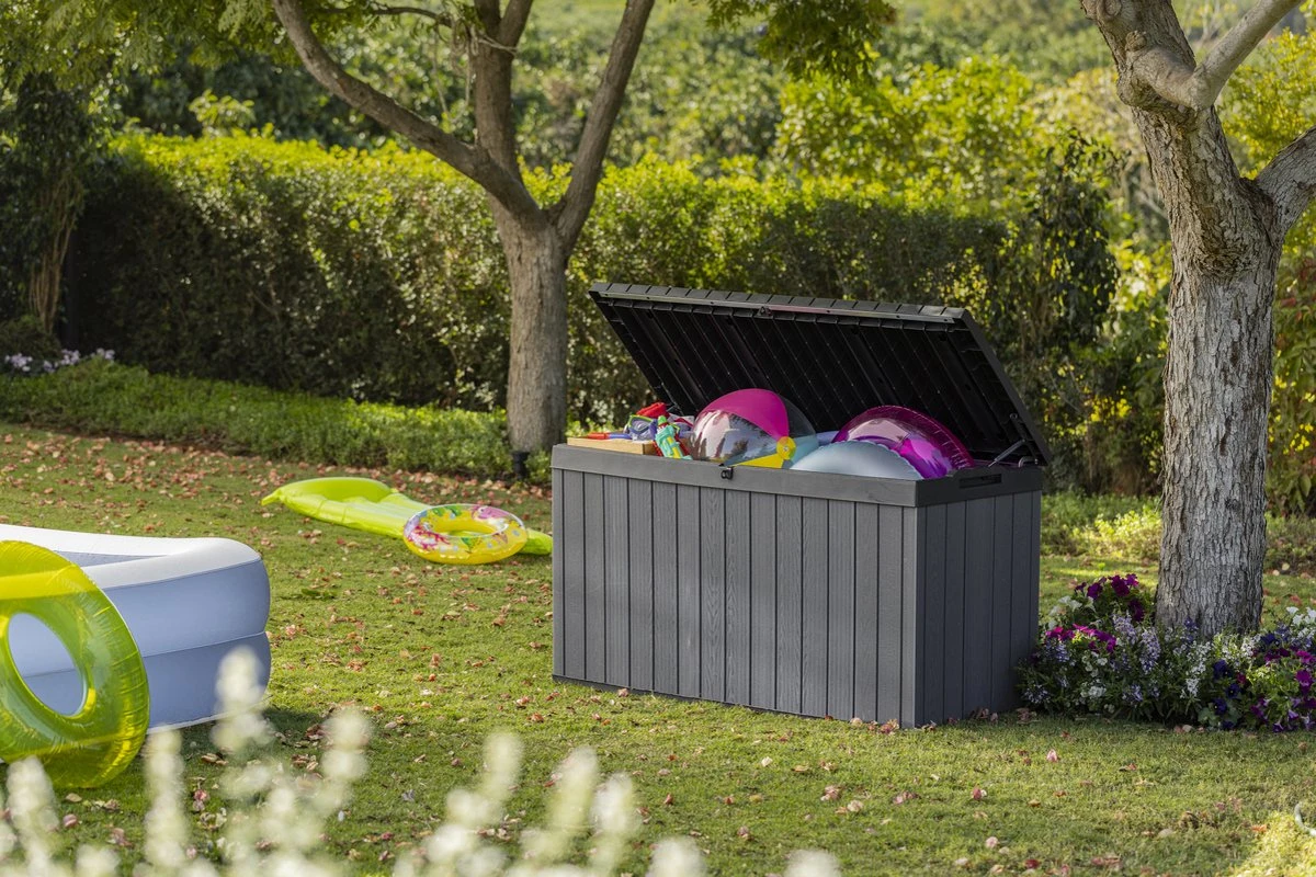 Keter Darwin Opbergbox - 570L - 142,5x65,5x78,2cm - Grijs 5 Keter Darwin Opbergbox - 570L - 142,5x65,5x78,2cm - Grijs - Afbeelding 5