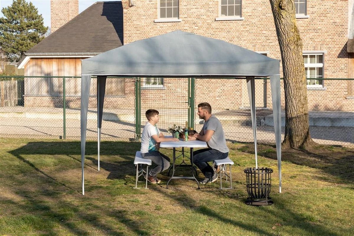 MaxxGarden Partytent - Paviljoen - 3x3 - Easy Up - Opvouwbaar - Waterdicht - Zwart 4 MaxxGarden Partytent - Paviljoen - 3x3 - Easy Up - Opvouwbaar - Waterdicht - Zwart - Afbeelding 4
