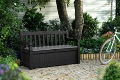 Keter Eden Garden Bench Opbergbank - 265L - 140x60x84cm - Zwart/Grijs -Fijne Tuinmeubelwinkel 1200x800 21