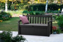 Keter Eden Garden Bench Opbergbank - 265L - 140x60x84cm - Zwart/Grijs -Fijne Tuinmeubelwinkel 1200x800 22
