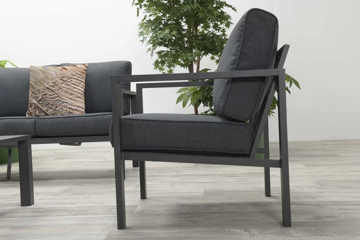 Garden Impressions Durban Loungeset - 4-delig - Zwart 19 Garden Impressions Durban Loungeset - 4-delig - Zwart - Afbeelding 19