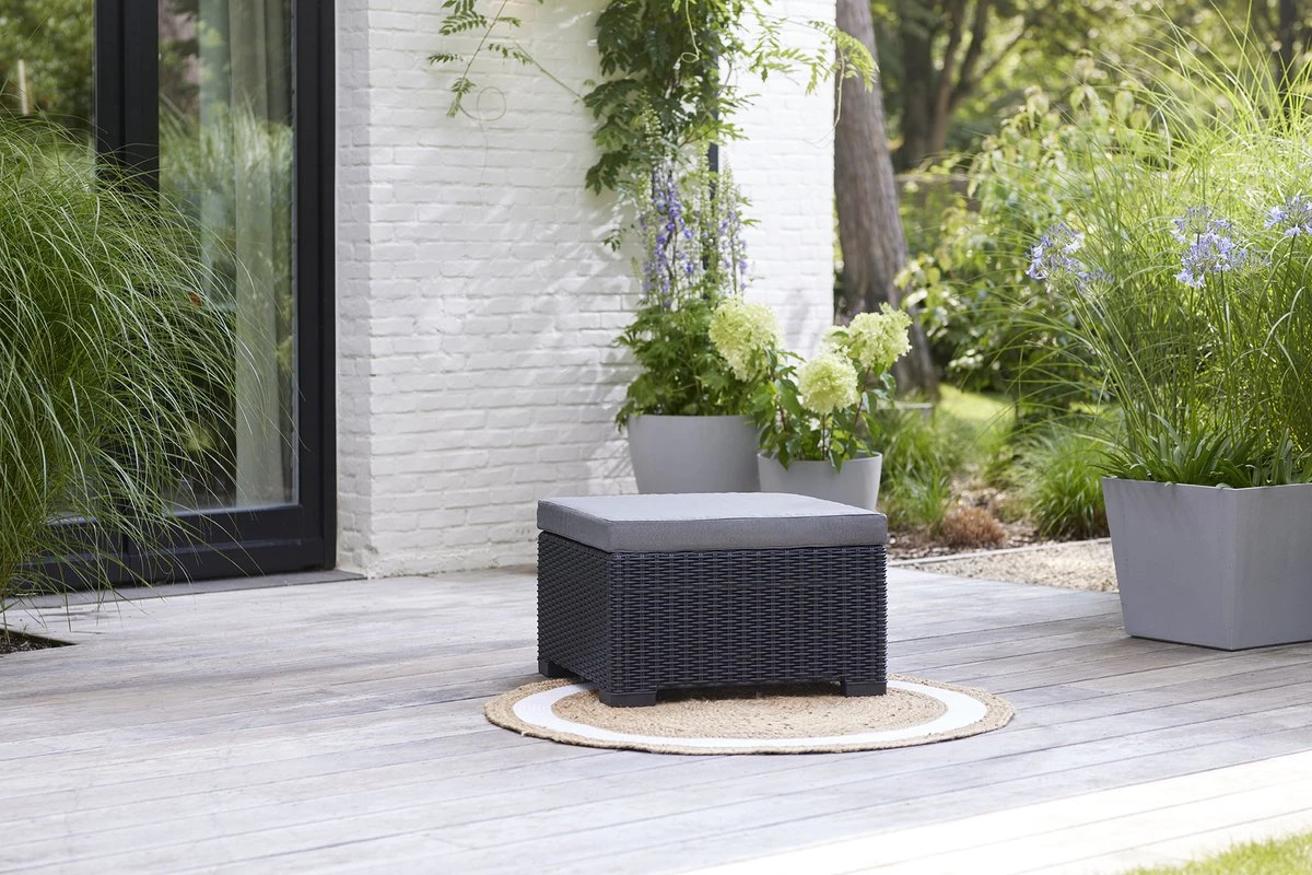 Allibert California Chaise Longue Loungeset - 3 A 4 Personen - Grafiet 11 Allibert California Chaise Longue Loungeset - 3 A 4 Personen - Grafiet - Afbeelding 11