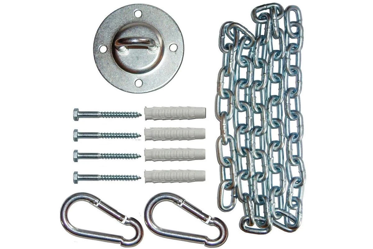 Ophangsysteem Hangstoel - In Hoogte Verstelbaar - Plafondhaak - Ophanghaak - Bokszak - Plafondbeugel 3 Ophangsysteem Hangstoel - In Hoogte Verstelbaar - Plafondhaak - Ophanghaak - Bokszak - Plafondbeugel - Afbeelding 3