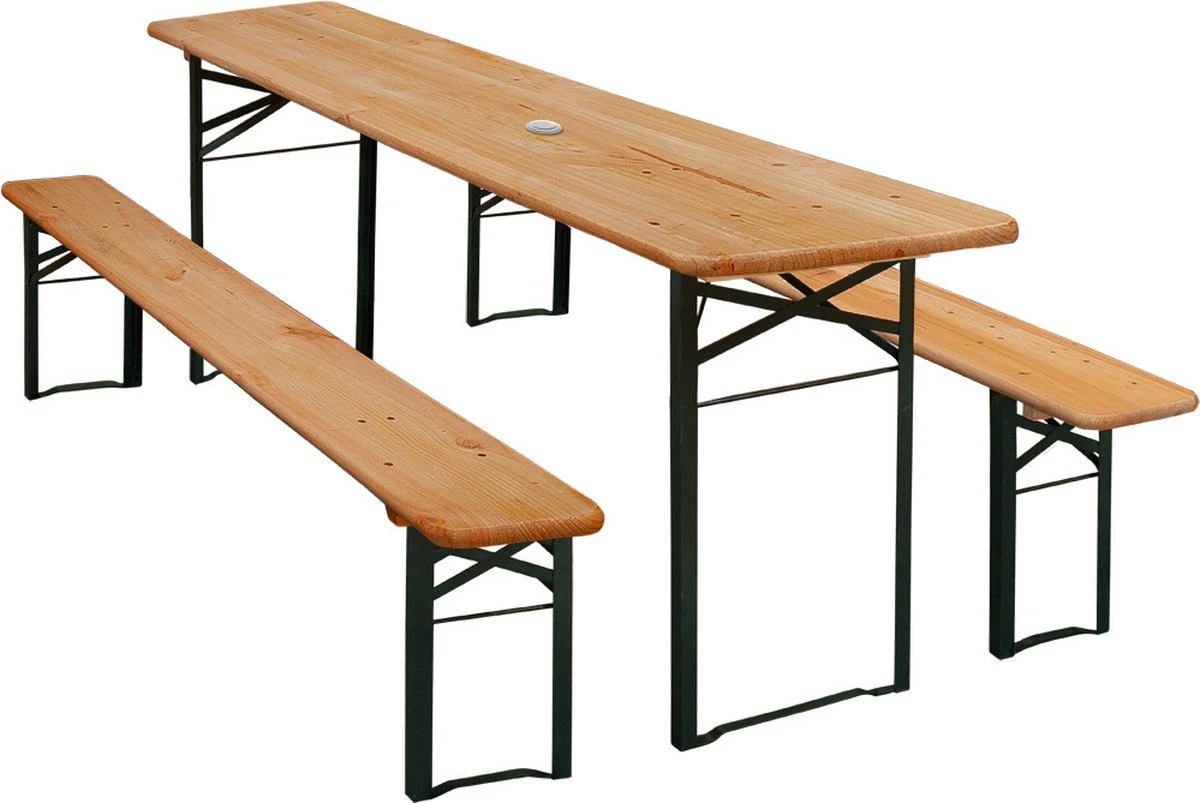 Casaria Tuinset Hout – 2 Banken 1Tafel Inklapbaar - 170x46x75cm 10 Casaria Tuinset Hout – 2 Banken 1Tafel Inklapbaar - 170x46x75cm - Afbeelding 10
