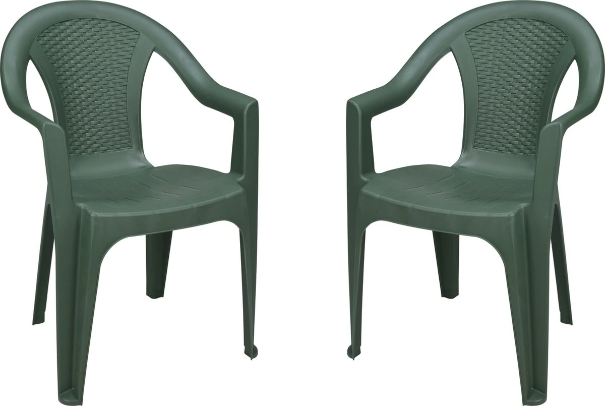 4goodz Isola Groen 2x Stapelbare Tuinstoelen - Plaatsbesparend 1 4goodz Isola Groen 2x Stapelbare Tuinstoelen - Plaatsbesparend