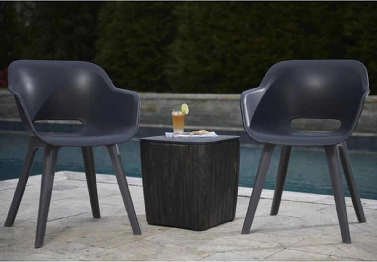 Allibert Akola Tuinstoelen - 2 Stuks -56,5x55x80cm - Donkergrijs 16 Allibert Akola Tuinstoelen - 2 Stuks -56,5x55x80cm - Donkergrijs - Afbeelding 16