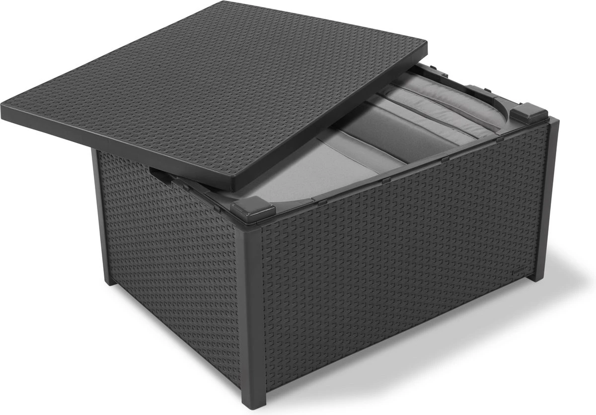Allibert Arica Tuintafel - 79x59,5x42 Cm - Grafiet 5 Allibert Arica Tuintafel - 79x59,5x42 Cm - Grafiet - Afbeelding 5