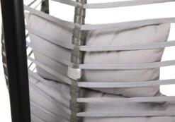 Pro Garden Lowander Hangstoel Egg 191x126x126- Schommelstoel Met Rattan Cocoon En Robuust Stalen Standaard Incl. Kussens - Volledig Inklapbaar - Lichtgrijs -Fijne Tuinmeubelwinkel 1200x840