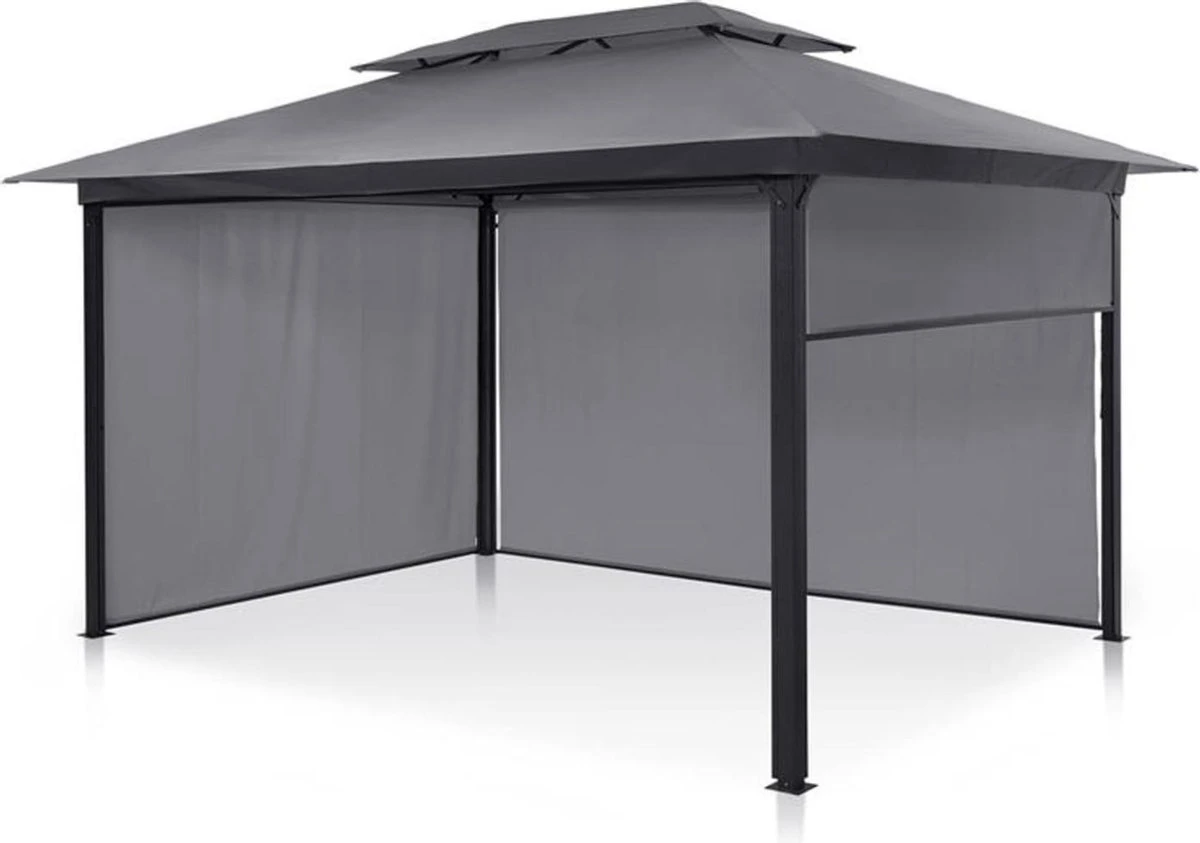 Blumfeldt Grandezza Cortina Tuinpaviljoen , 6 X6 Cm Stalen Frame Met Poedercoating , Overdekt Oppervlak Van 3 X 4 Meter , Polyester 1 Blumfeldt Grandezza Cortina Tuinpaviljoen , 6 X6 Cm Stalen Frame Met Poedercoating , Overdekt Oppervlak Van 3 X 4 Meter , Polyester