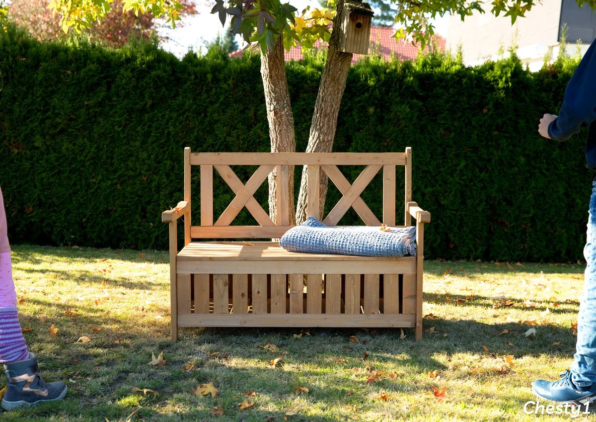 Needs&wants® Houten Tuinbank Met Opbergruimte, 2-zits Kistbank Houten Klassieke Bank Opslag, Grote Tuinopbergbank Van Massief Hout Weerbestendig Voor Buiten Tuin, Balkon, Terras, 115x61x85 Cm, Donker-bruin 6 Needs&wants® Houten Tuinbank Met Opbergruimte, 2-zits Kistbank Houten Klassieke Bank Opslag, Grote Tuinopbergbank Van Massief Hout Weerbestendig Voor Buiten Tuin, Balkon, Terras, 115x61x85 Cm, Donker-bruin - Afbeelding 6