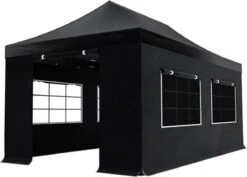 Easy Up 3x6m Zwart Luxe Partytent Opvouwbaar