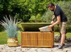 Casaria Opbergbox Acacia Hout – Weerbestendig 115cm - Bruin 20 Casaria Opbergbox Acacia Hout – Weerbestendig 115cm - Bruin -Fijne Tuinmeubelwinkel 1200x877 2