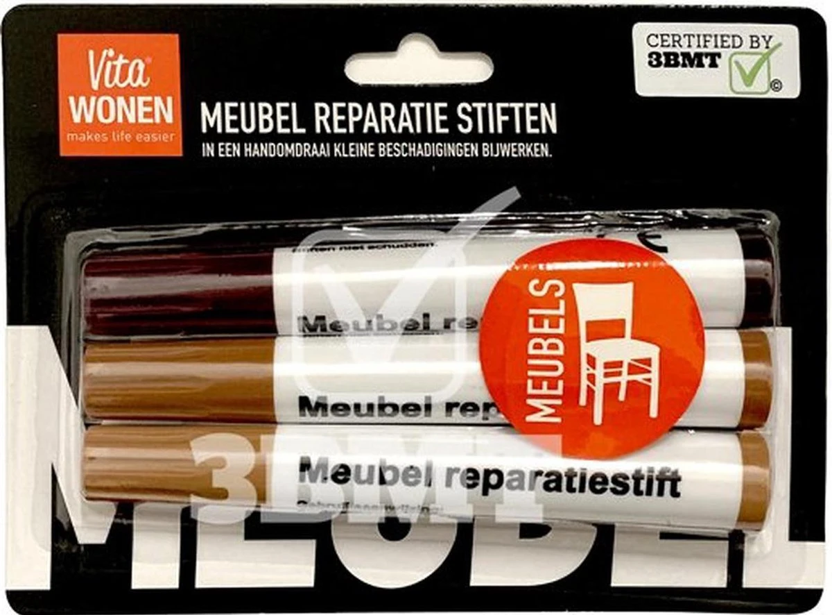 Excellent Correction - Meubel Reparatie Stiften – 3 Stiften 2 Excellent Correction - Meubel Reparatie Stiften – 3 Stiften - Afbeelding 2
