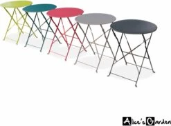 Emilia - Ronde Inklapbare Bistrotafel Ø60cm Van Gepoedercoat Staal – Terra Cotta -Fijne Tuinmeubelwinkel 1200x888