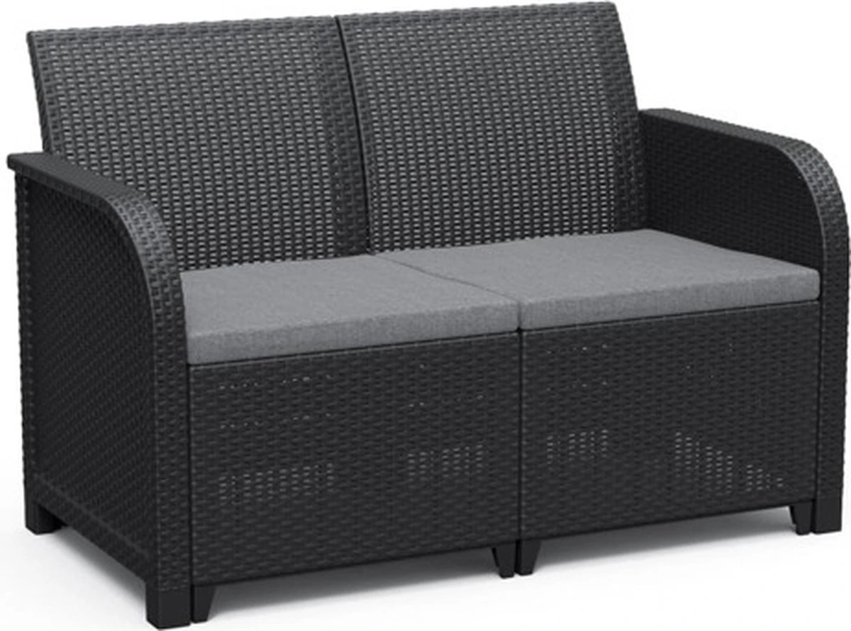 Keter Tuinbank 2-zits Rosalie Grafietkleurig 1 Keter Tuinbank 2-zits Rosalie Grafietkleurig