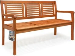 Casaria Tuinbank - FSC®-Gecertificeerd Eucalyptushout - 153cm Bruin 18 Casaria Tuinbank - FSC®-Gecertificeerd Eucalyptushout - 153cm Bruin -Fijne Tuinmeubelwinkel 1200x893 5