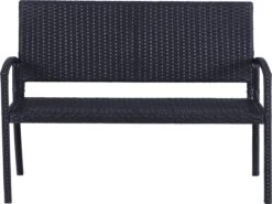 Outsunny Polyrotan Tuinbank 2-zits Parkbank Bank Staal Zwart 867-022 13 Outsunny Polyrotan Tuinbank 2-zits Parkbank Bank Staal Zwart 867-022 -Fijne Tuinmeubelwinkel 1200x898