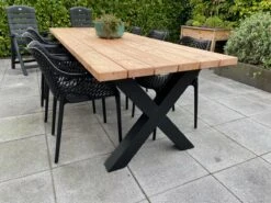 Tuintafel Douglas 220 Cm X 90 Cm | Stalen Poten | + Montage | Duurzame Eettafel | Onderhoudsarm 6-8 Personen | Geschaafd Hout | DuuMaa -Fijne Tuinmeubelwinkel 1200x899 16