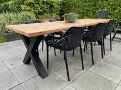 Tuintafel Douglas 220 Cm X 90 Cm | Stalen Poten | + Montage | Duurzame Eettafel | Onderhoudsarm 6-8 Personen | Geschaafd Hout | DuuMaa -Fijne Tuinmeubelwinkel 1200x899 17