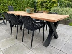 Tuintafel Douglas 220 Cm X 90 Cm | Stalen Poten | + Montage | Duurzame Eettafel | Onderhoudsarm 6-8 Personen | Geschaafd Hout | DuuMaa -Fijne Tuinmeubelwinkel 1200x899 18