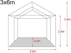 MaxxGarden Partytent - Paviljoen - 300 X 600 X 250 Cm - Met Zijwanden - Waterdicht Pro - 32mm Buizen – Wit -Fijne Tuinmeubelwinkel 1200x902 5