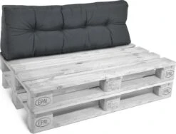 Beautissu Style – Palletkussen Set – 1x Zitkussen 120x80 Cm & 1x Rugkussen 120x40 Cm – Graphiet Grijs -Fijne Tuinmeubelwinkel 1200x913 3