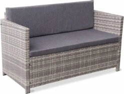 Alice's Garden Loungeset Perugia - 4 Plaatsen - Kleine Tuinset - Wicker - Grijstinten -Fijne Tuinmeubelwinkel 1200x915 7