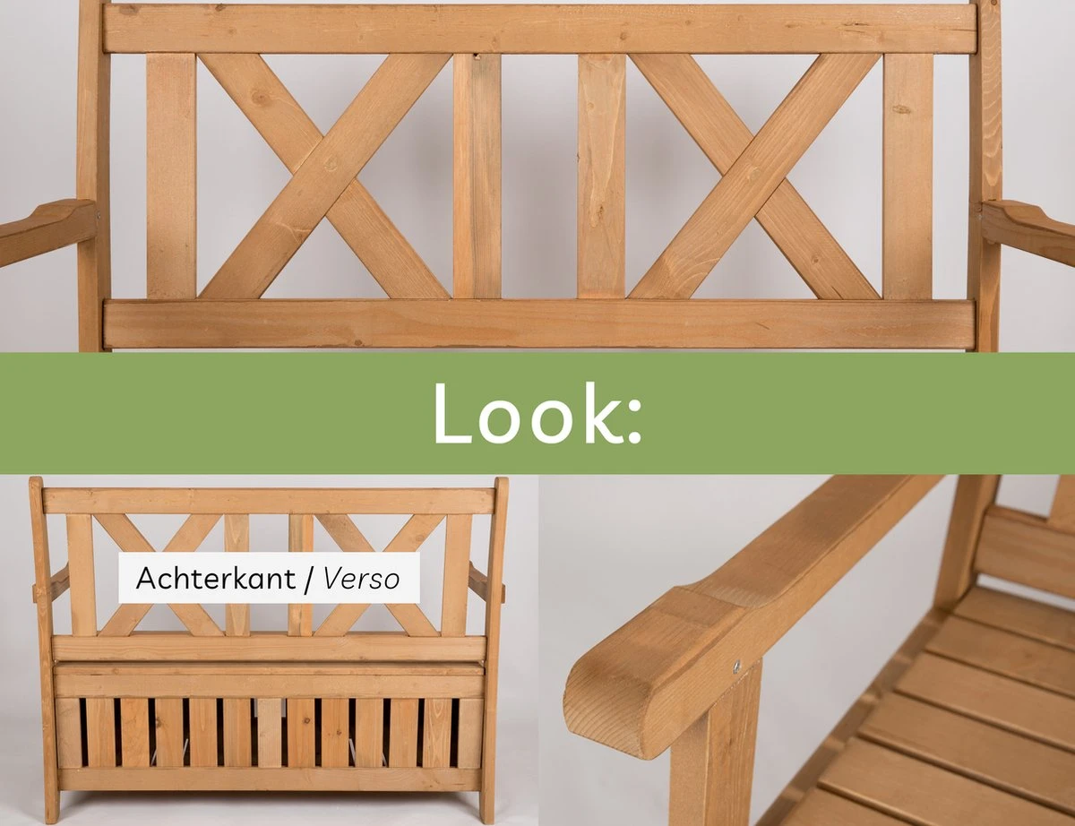 Needs&wants® Houten Tuinbank Met Opbergruimte, 2-zits Kistbank Houten Klassieke Bank Opslag, Grote Tuinopbergbank Van Massief Hout Weerbestendig Voor Buiten Tuin, Balkon, Terras, 115x61x85 Cm, Donker-bruin 4 Needs&wants® Houten Tuinbank Met Opbergruimte, 2-zits Kistbank Houten Klassieke Bank Opslag, Grote Tuinopbergbank Van Massief Hout Weerbestendig Voor Buiten Tuin, Balkon, Terras, 115x61x85 Cm, Donker-bruin - Afbeelding 4